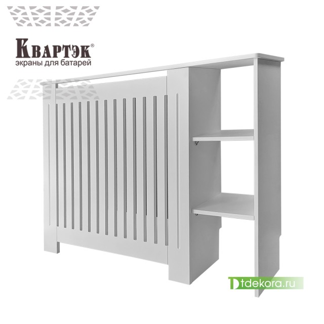 Экран - тумба с полками КВАРТЭК для радиатора Правая